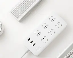 Подовжувач MiJia Power Strip CXB6-1QM (6 х розеток 3 х USB) White China Edition - мініатюра 2