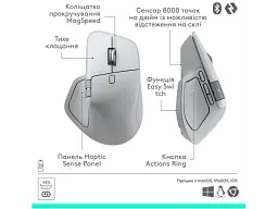 Миша Logitech MX Master 4 для Mac White Silver (910-007576, 910-007574) - мініатюра 5