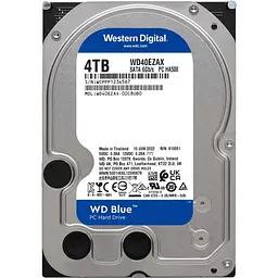 HDD 4TB, 5400rpm, WD Blue, 256M, SATA III (WD40EZZX) - мініатюра 2