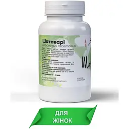 Натуральна добавка Шатаварі (Жіночий тонік, проблеми з циклом) 400 мг 60 желатинових капсул  - мініатюра 2