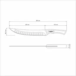 Ніж для м'яса Churrasco Black, 253 мм TRAMONTINA kuh0015710 - мініатюра 2