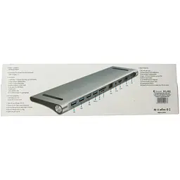 Порт-реплікатор Dynamode 11-in-1 USB-C to HDTV 4K/30Hz, VGA, 1хUSB3.0, RJ45, Type-C PD, Audio, SD/MicroSD (BYL-2003) - мініатюра 11