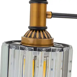Люстра Brille для коридору E27 60W BK+GDB (LK-715S/3) - мініатюра 3