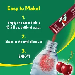 Порошковий напій 7UP Powder Drink Mix Cherry 6 стіків 13.2 г - мініатюра 3