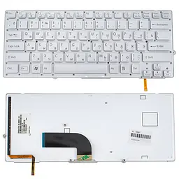 Клавіатура для ноутбука SONY (VPC-SB, VPC-SD series) rus, silver, без фрейма, підсвічування клавіш - мініатюра 2