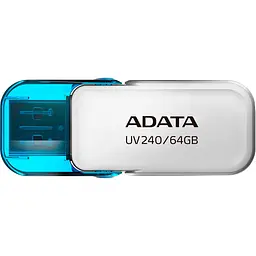 Флеш-накопичувач Adata Flash 64Gb USB 2.0 AUV 240 White (AUV240-64G-RWH) - мініатюра 2