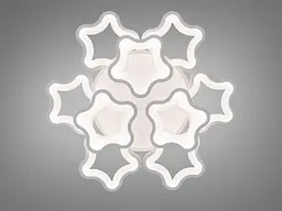 Сучасна LED люстра в спальню з пультом Diasha 1660/6+3WH біла димер 135W 55 см 3 режими світла - мініатюра 3