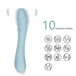 Вібратор Silver Fox для стимуляції точки G з USB синій K0825-2 - мініатюра 6