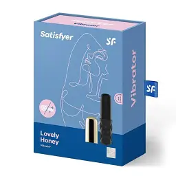 Вібратор Satisfyer - Mini Lovely Honey Gold -помада з 15 варіантами роботи та дуже тихим мотором золотий - мініатюра 6