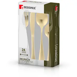 Набір столових приборів Bergner Munich Champagne matt 24 предмета (BG-5139-CH) - мініатюра 2