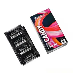 Презервативи Holographic Recare Delay Candy Condoms 12 шт, пролонгувальний ефект, цукерковий аромат - мініатюра 2