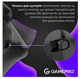 Геймпад Bluetooth джойстик GamePro GPS-13B Bluetooth 5.3/USB (PC/iOS/Android/PS3/PS4) DualShock RGB Black - мініатюра 7