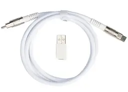 Кабель Keychron USB-A/USB-C USB-C заряджання/синхронізації Keychron, 1м, Type-C, Double-Sleeved Geek, білий (CAB20_KEYCHRON)