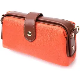 Яскравий клатч з цікавою клямкою з натуральної шкіри Vintage 19,5х10х5,5 см sum0029012