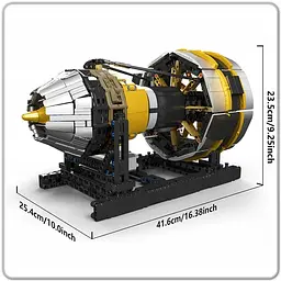 Конструктор авіаційний двигун Mould King Motorised Turbine Engine  для дітей та дорослих  2256 деталей - мініатюра 3