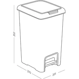 Відро для сміття МВМ My Home з кришкою та педаллю антрацит 10 л (BIN-01 10L ANTHRACITE) - мініатюра 7