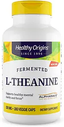 L-теанін, L-Theanine, 100 мг, 180 вегетаріанських капсул Healthy Origins vit0001571
