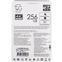 Карта пам'яті (UHS-3) microSDXC Class 10 - 256GB (з адаптером) Чорний T&G teh0029801 - мініатюра 2