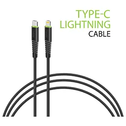 Дата кабель USB-C to Lightning 1.2m CBFLEXTL1 18W black Intaleo (1283126542459) - мініатюра 2