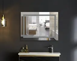 Дзеркало Mixxus WARM MR12-80x60-REVERSE з LED Touch, Anti-fog, димером, регулюванням яскравості (MI6672) - мініатюра 5