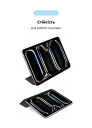 Чехол-книжка для планшета Apple iPad Pro 13 (2024)/Pro 13 (2025) M5, Original Smart Case, charcoal gray, 13 , подставка на планшет, искусственная кожа, микрофибра, магнитная крышка с автоотключением экрана, ArmorStandart (ARM78159) - мініатюра 5
