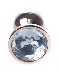 Анальна пробка - Jewellery Red Gold PLUG- Clear - мініатюра 2