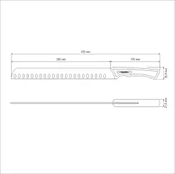 Ніж слайсер Churrasco Black, 305 мм TRAMONTINA kuh0016566 - мініатюра 6
