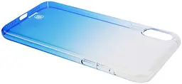 Чехол Baseus Glaze Case для Apple iPhone X/Xs Transparent Blue (WIAPIPHX-GC01) - мініатюра 3