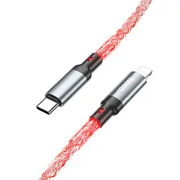 Дата кабель Hoco U112 Shine 20W Type-C to Lightning (1m) Gray - мініатюра 2