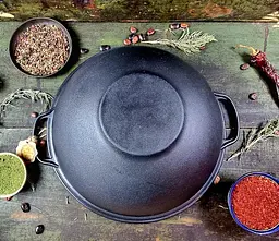 Казан узбецький Наша майстерня WOK з кришкою-сковородою 15 л (V15СР) - мініатюра 4