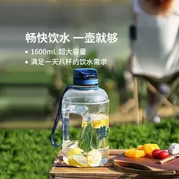 Бутель для води Buffi5 Joy Large Capacity Sports Bottle 1.6 л чорна - мініатюра 3