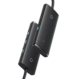 Хаб конвертер Baseus Lite Series Type-C to 4xUsb 3.0 2 метри WKQX030501 - мініатюра 3