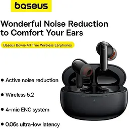 Навушники Baseus Bowie M1 True Wireless Earphones чорні - мініатюра 8
