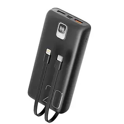 Портативний акумулятор із кабелем XO PR185 20000 mAh чорний - мініатюра 2