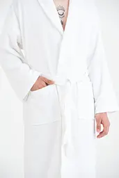 Халат махровий unisex Lotus Home - Basic Line white M - мініатюра 10