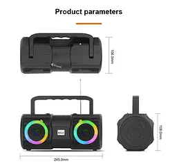Портативная колонка ретро Kisonli K1 Bluetooth 2400mAh 20Вт - мініатюра 7
