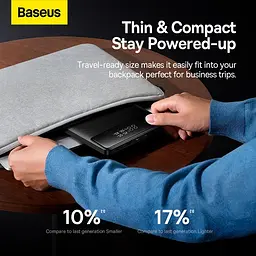 УМБ BASEUS Blade Power Digital Display Fast Charging Power bank HD Edition 20000mAh |2USB/2Type-C, 100W/5A, PD/QC| (PPBL000301) - мініатюра 2
