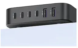 Зарядний пристрій 200 ват максимальний Ugreen CD271 6 портів 2U+4C 200W GaN - мініатюра 4