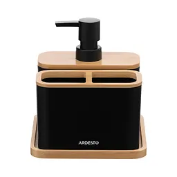 Набір для ванної кімнати Ardesto Minimalism 3 предмети чорний (ARHB3123BB) - мініатюра 9