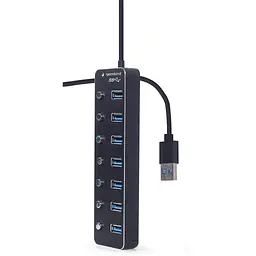 Концентратор Gembird USB 3.0 7 ports (UHB-U3P7P-01) - мініатюра 3