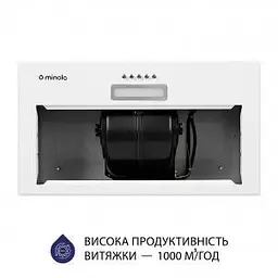 Вбудована витяжка Minola HBI 5614 WH 1000 LED - мініатюра 5