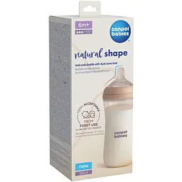 Пляшечка антиколікова Canpol babies Natural Shape з соскою Dual-zone 330 мл (35/402) - мініатюра 5