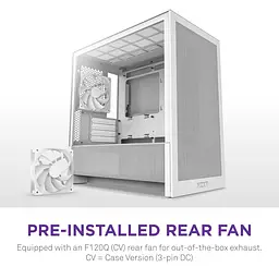 Корпус NZXT H3 Flow Tempered Glass без БП White (CC-H31FW-01) - мініатюра 3