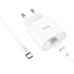 Адаптер мережевий HOCO Type-C to Type-C Cable Metro single port charger set C94A |1Type-C, 20W/3A, PD/QC| - мініатюра 3
