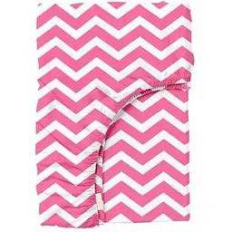 Простирадло Cosas на резинці в дитяче ліжечко 60х120 zigzag rose, рожевий (ZigRose_120)