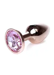 Анальна пробка з кристалом B - Series HeavyFun Plug-Jewellery, 7 см (світло-рожевий)