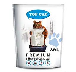 Наповнювач для котячого туалету Top Cat Premium силікагелевий 7.6 л 480118
