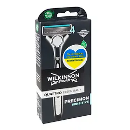 Бритва Wilkinson Sword Quattro Titanium Sensitive зі змінним картриджем, 1 шт. - мініатюра 6