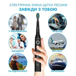 Електрична зубна щітка Pecham Travel PC-080 Black - мініатюра 10