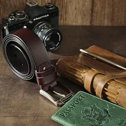Ремінь шкіряний Vintage чоловічий 115х3,6 см acs0016124 - мініатюра 5